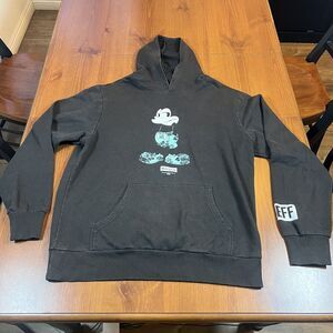 Disney Neff Hoodie Mens Large Mickey Mouse‎ Floral Graphic Pullover Sweatshirt